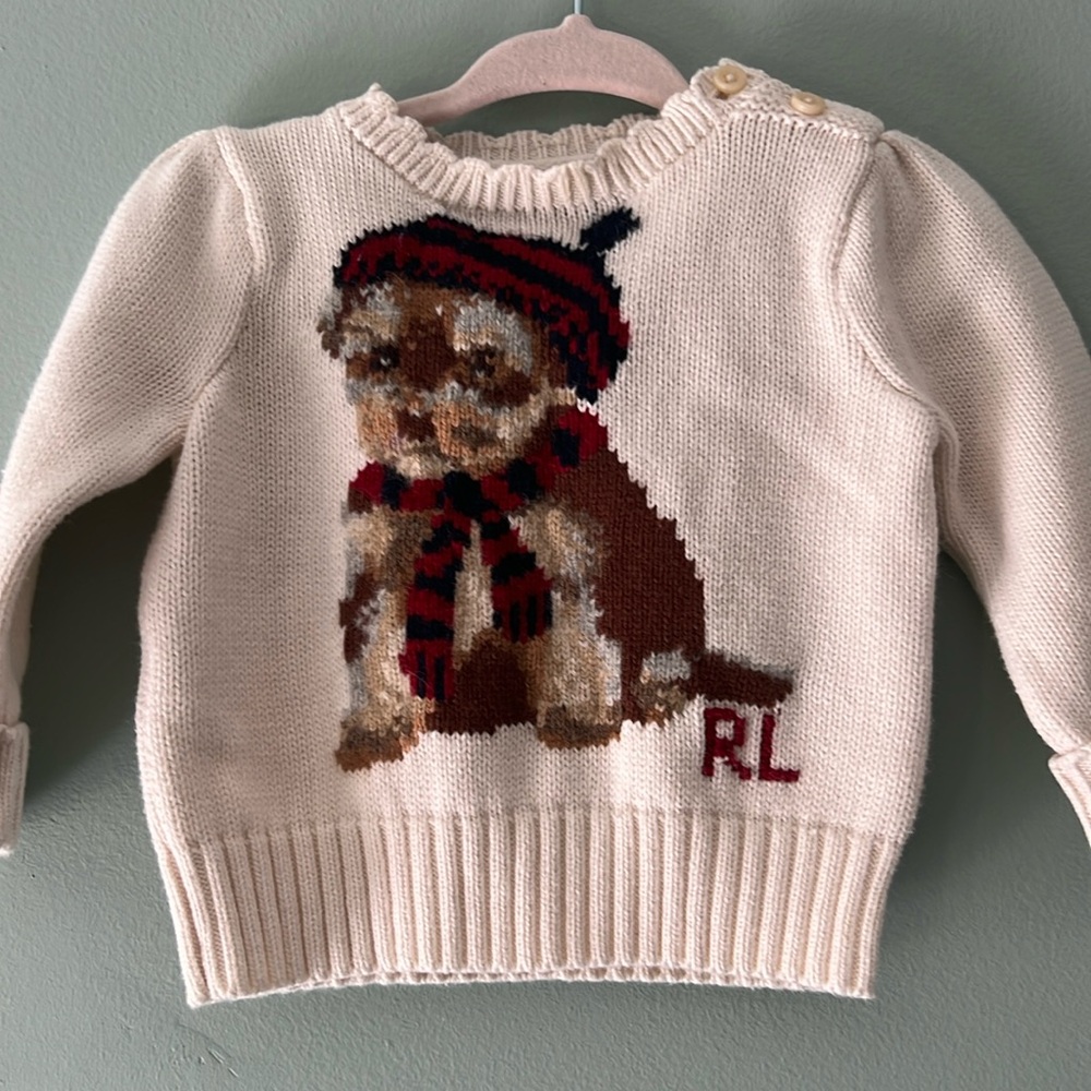 Ralph Lauren Puppy/dog sweater size 6 months